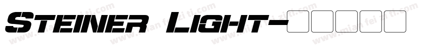 Steiner Light字体转换